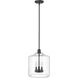 Asheville 3 Light 12 inch Matte Black Indoor Pendant Ceiling Light